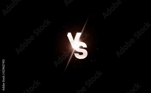 versus logo vs letters for sports and fight competition. MMA, UFS, Battle, vs match, game concept competitive vs. eps 10 Vector illustration