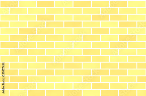 Wall of bricks, abstract seamless yellow background