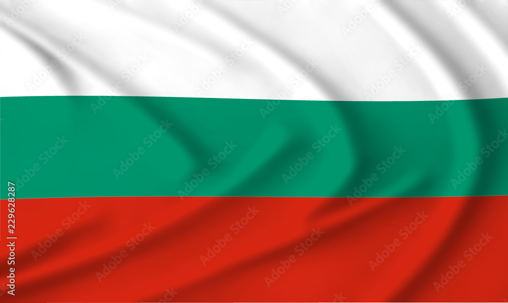 The Bulgarian flag waving from the wind, proudly fluttering in the wind The Bulgarian flag waving from the wind, proudly fluttering in the wind