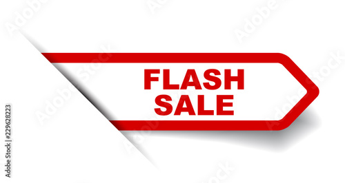 red vector banner flash sale