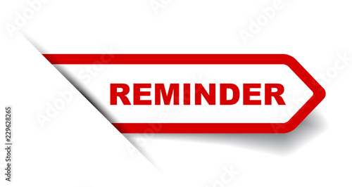 red vector banner reminder photo
