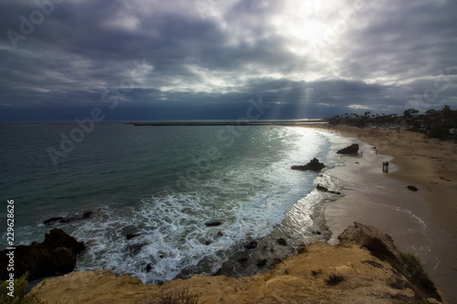 Beams of Light over Corona del Mar State Beach