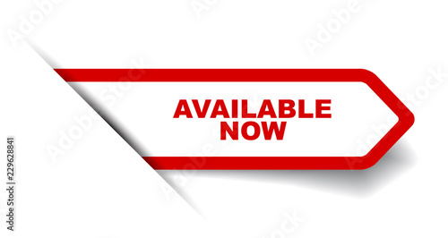 red vector banner available now