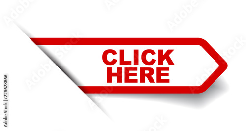 red vector banner click here