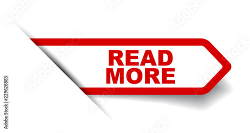 red vector banner read more
