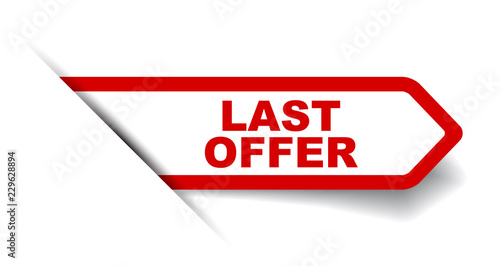 red vector banner last offer