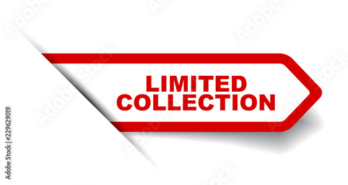 red vector banner limited colection