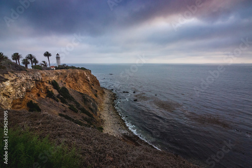 Beautiful Point Vicente Lighthouse on a Cloudy Day © Andy Konieczny