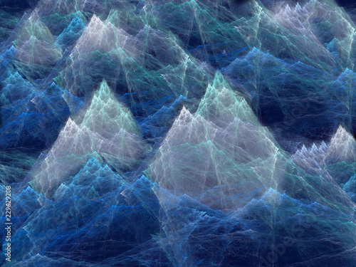 abstract fractal mountains