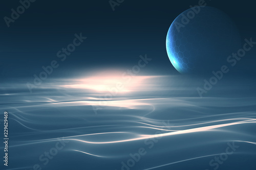 Fototapeta Naklejka Na Ścianę i Meble -  planets in dark space