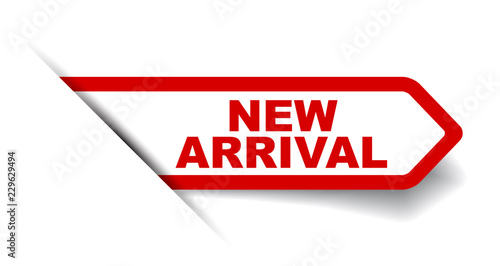 red vector banner new arrival
