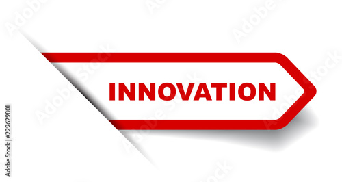 red vector banner innovation