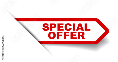 red vector banner special offer