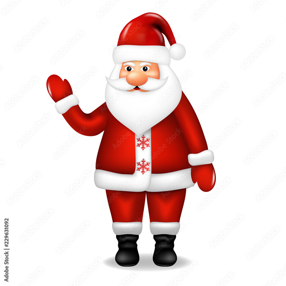 Realistic Santa Claus, isolated on white background. Realistic Santa Claus, isolated on white background.