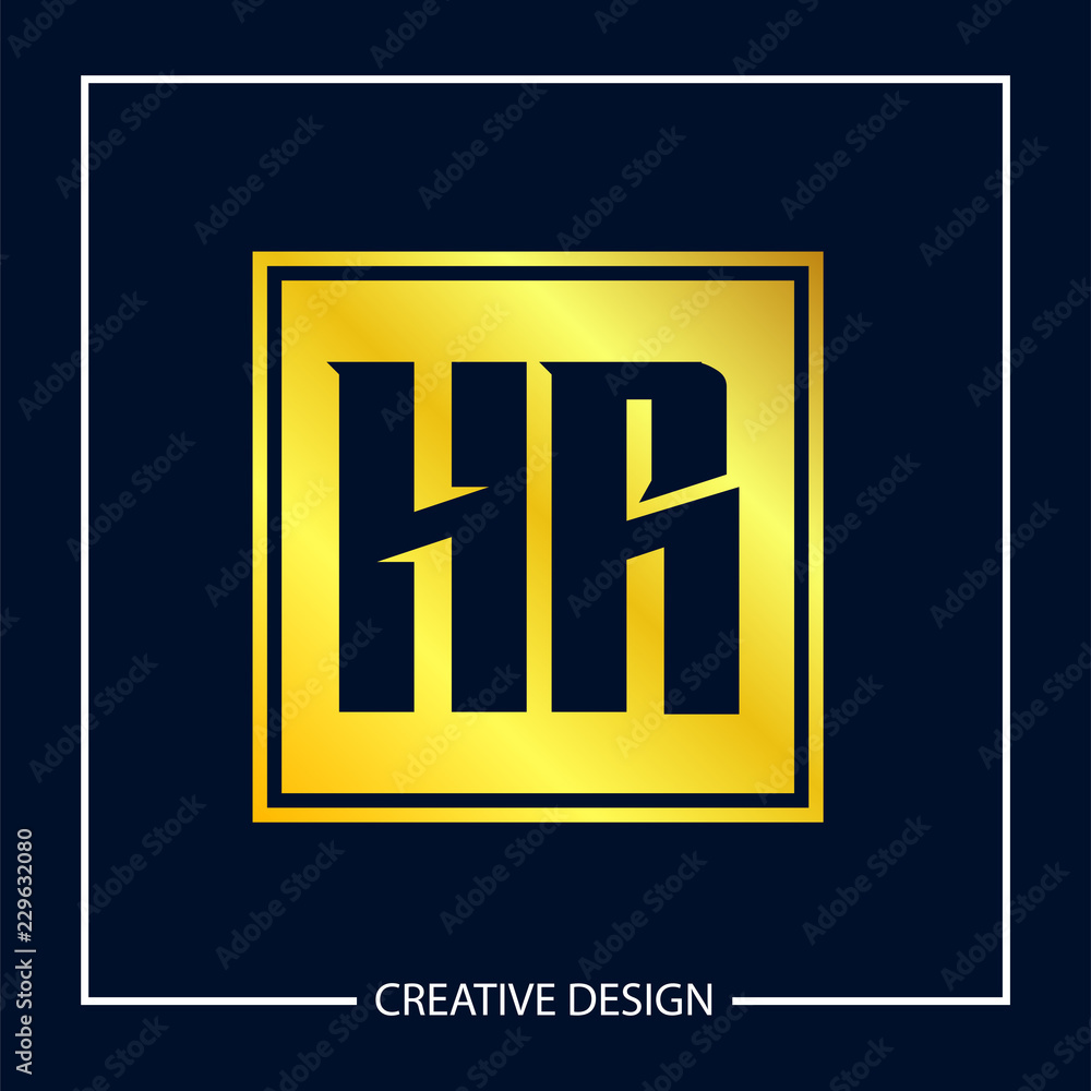 Initial Letter HR Logo Template Design Initial Letter HR Logo Template Design