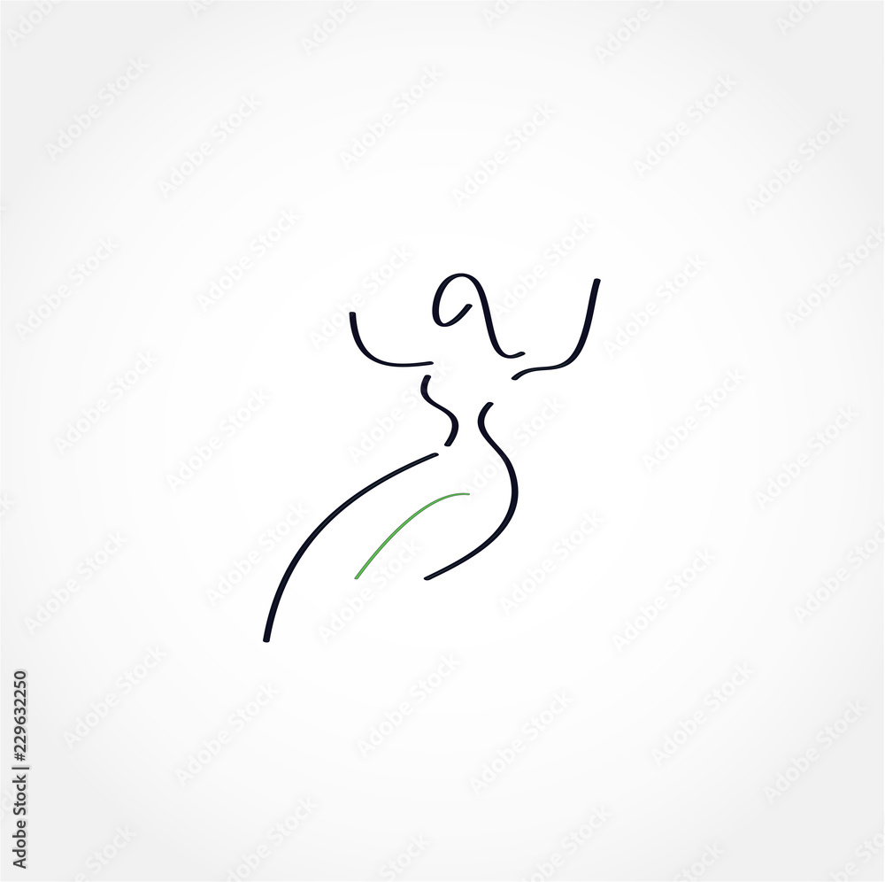 woman shape icon vector woman shape icon vector