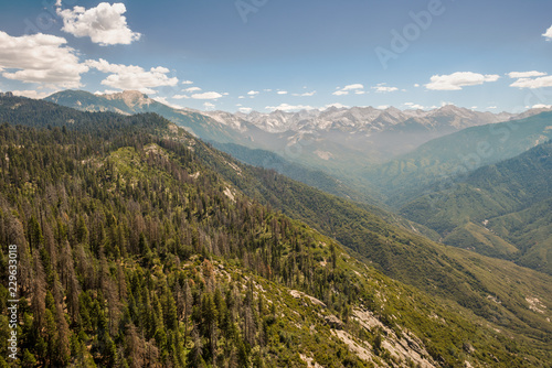 View from Moro Rock in Sequoia National Park  California
