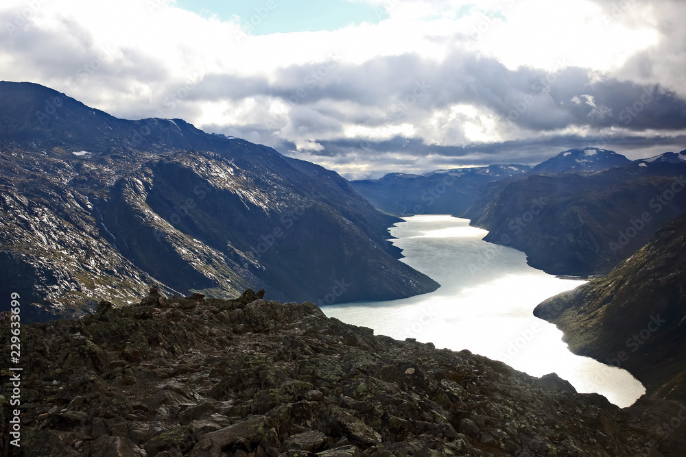 View of the lake Gjende. Jotunheimen National Park. Norway