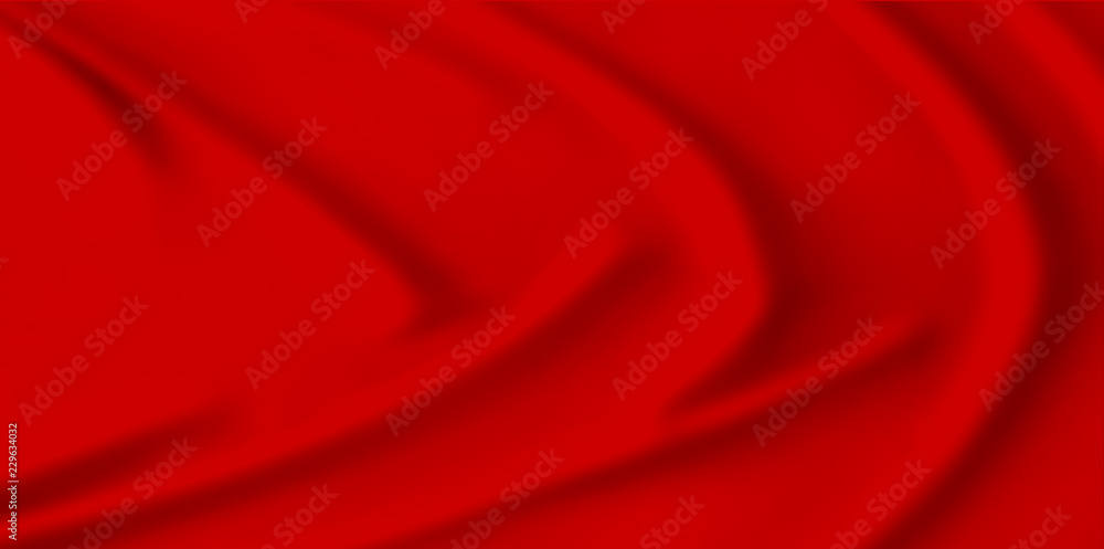 Obraz premium A red flag waving from the wind, proudly fluttering in the wind