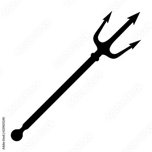 Black Trident Silhouette