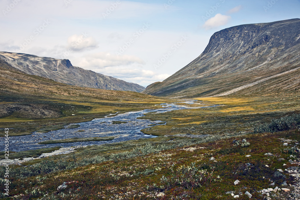 Mountainous terrain in Norway. Jotunheimen National Park