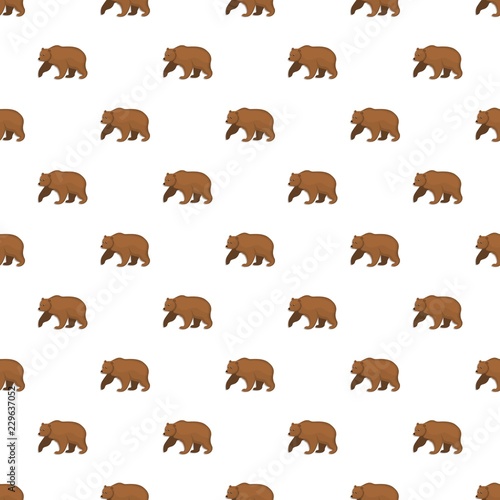 Brown bear pattern seamless repeat background for any web design