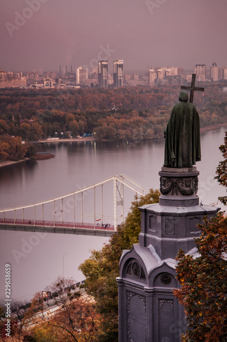 Kyiv view from Saint Volodymyr Hill photo