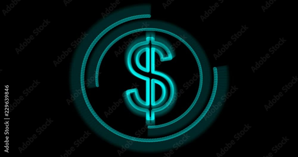 Animation of cycle loading with dollar symbol Animation of cycle loading with dollar symbol