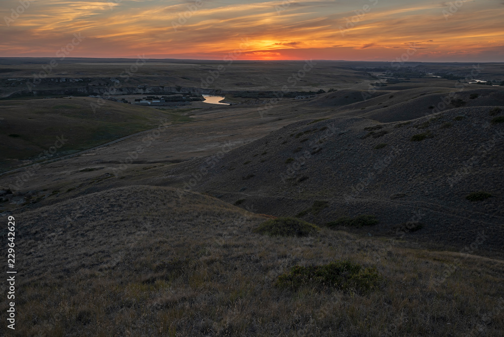 Milk River Valley at Sunset