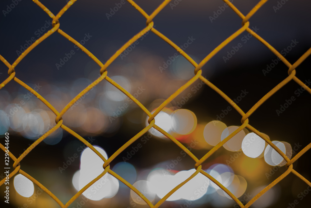 Fototapeta premium fence and lights