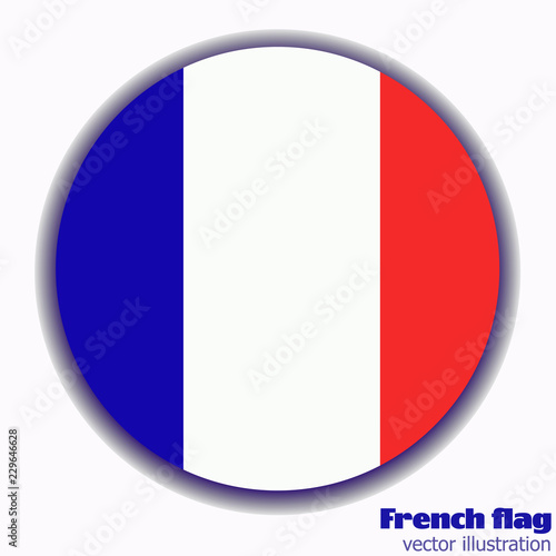 Button with flag of France. Free Download Button with flag of France. - GFXLoad