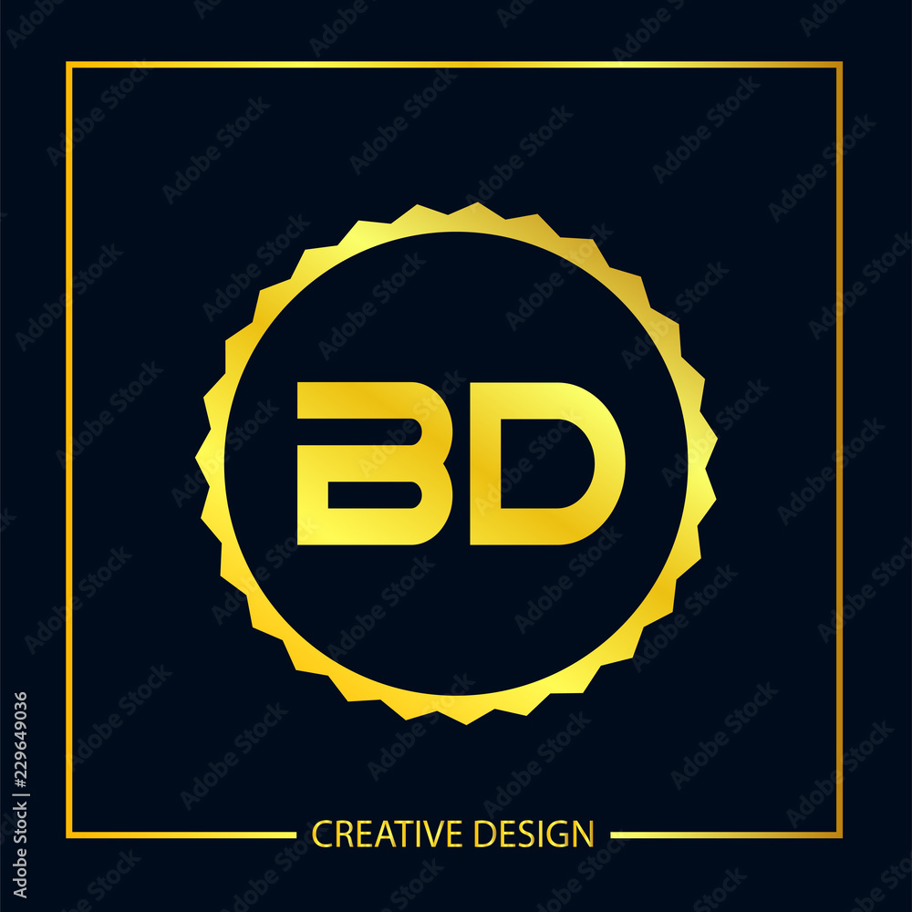 Fototapeta premium Initial Letter BD Logo Template Design
