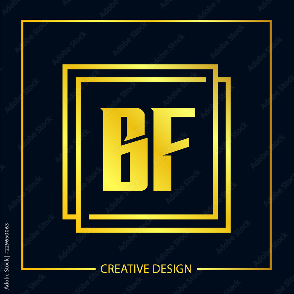 Initial Letter BF Logo Template Design Initial Letter BF Logo Template Design