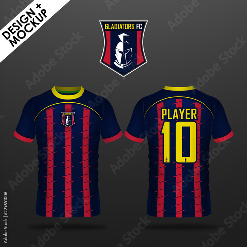 Soccer shirt design and mockup