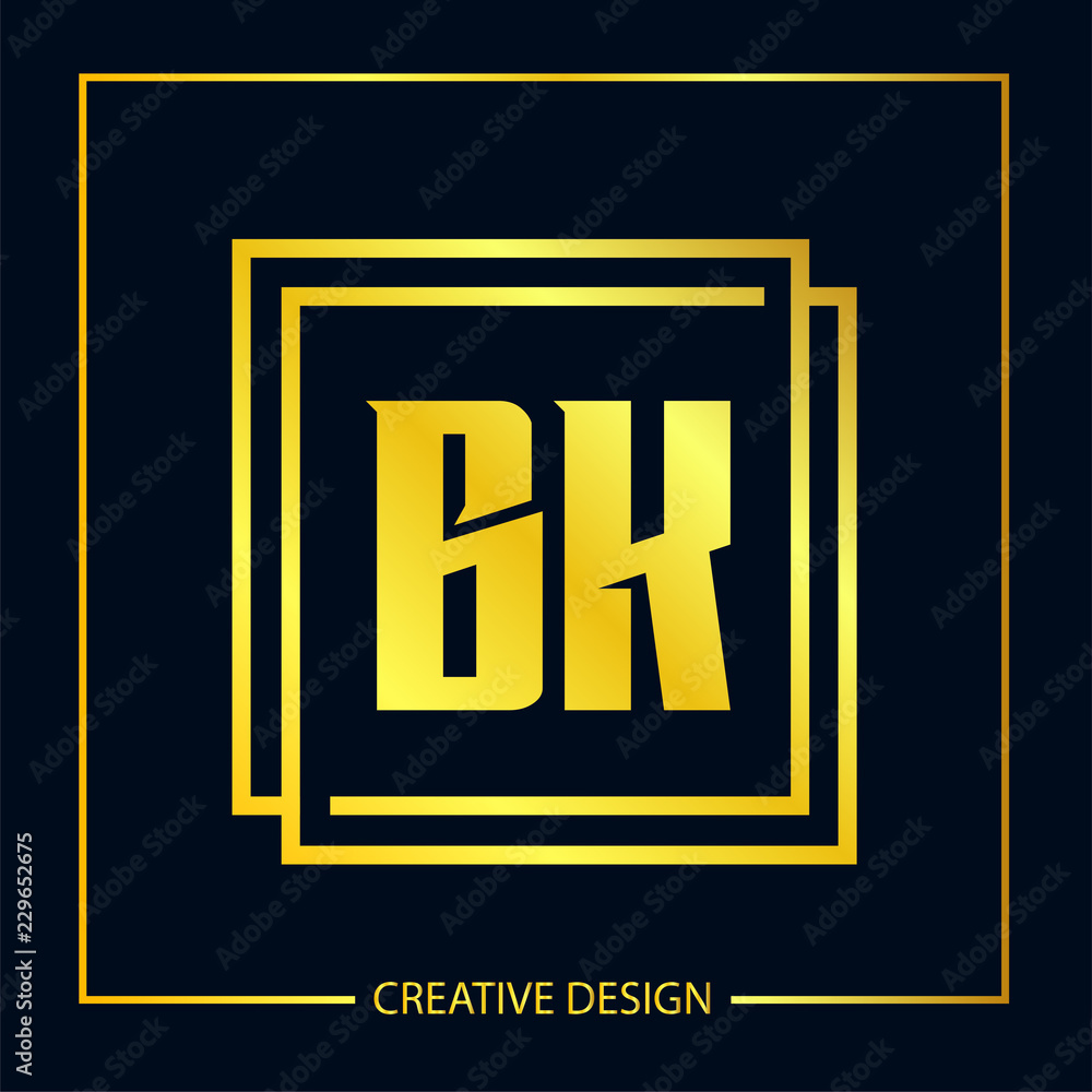 Obraz premium Initial Letter BK Logo Template Design