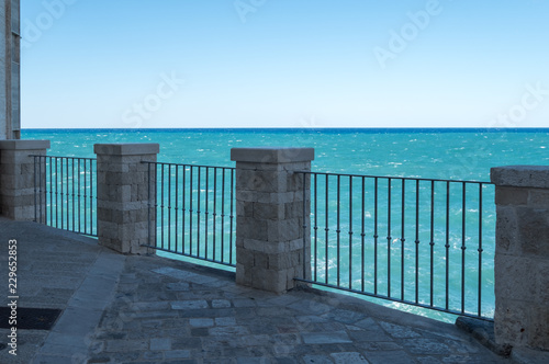 Polignano a Mare  Italy. View of the Adriatic Sea in the coastal town of Polignano a Mare in Puglia  Southern Italy. 