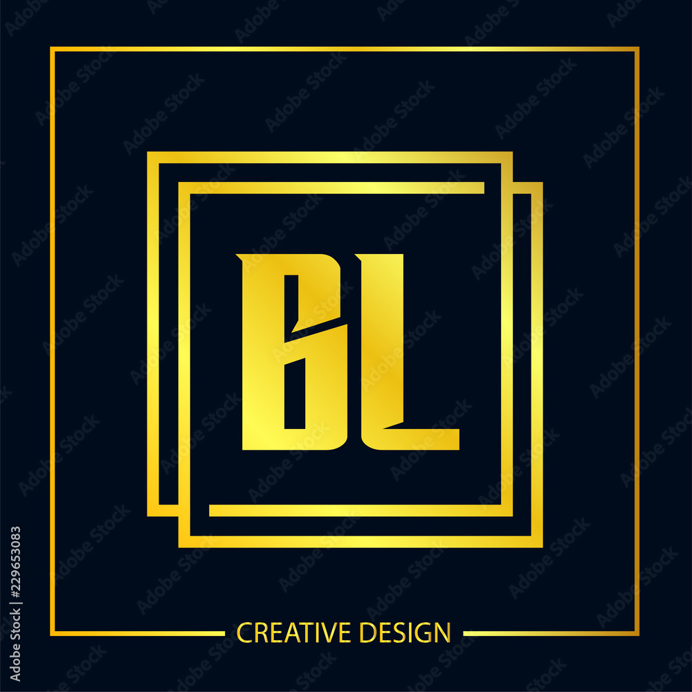 Initial Letter BL Logo Template Design Initial Letter BL Logo Template Design