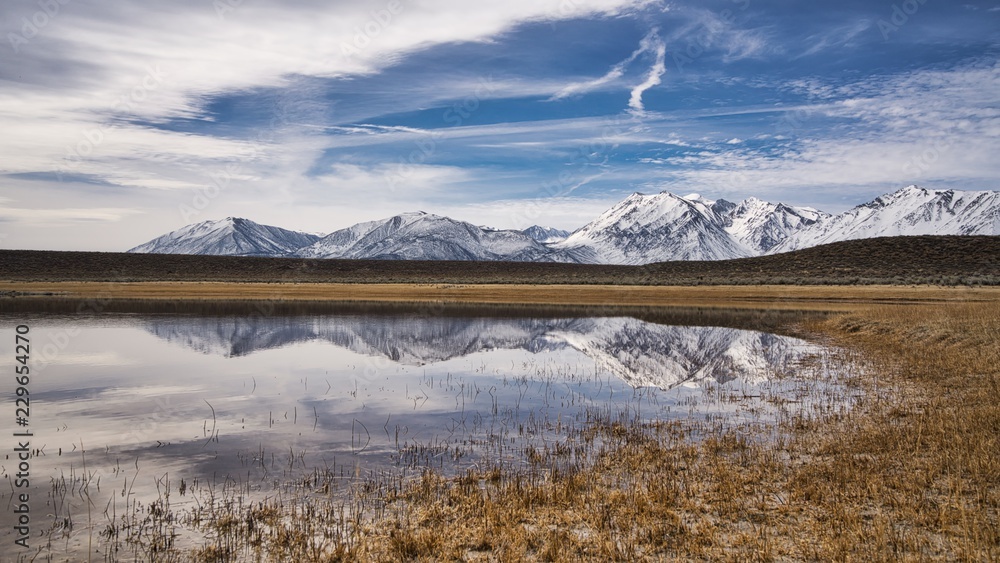 Sierra Nevada Mountains Reflection