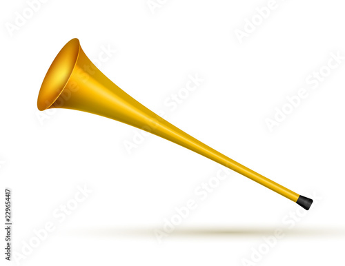 Vuvuzela trumpet football fan. Soccer vector sport play fan symbol with vuvuzela or trumpet design