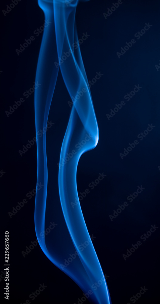 Abstract blue smoke swirls Abstract blue smoke swirls