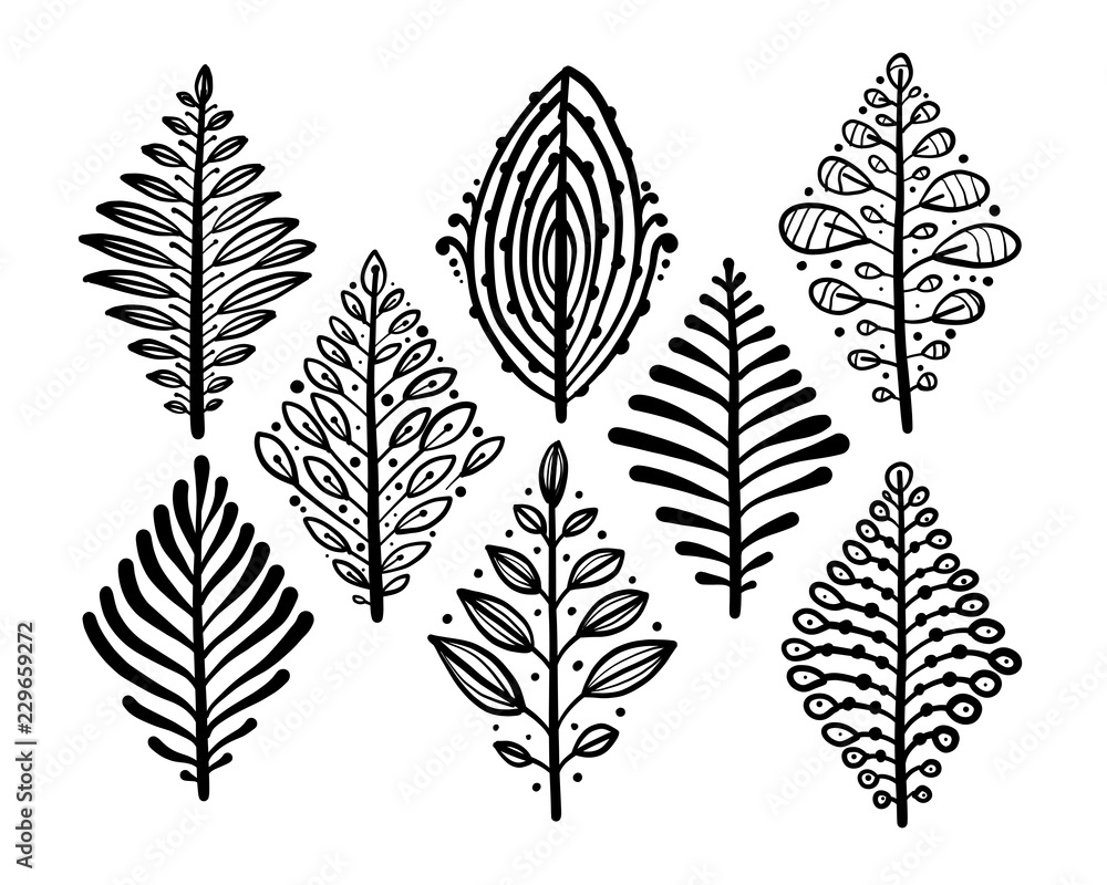 Abstract leaves. Rhombus shape for your design Abstract leaves. Rhombus shape for your design
