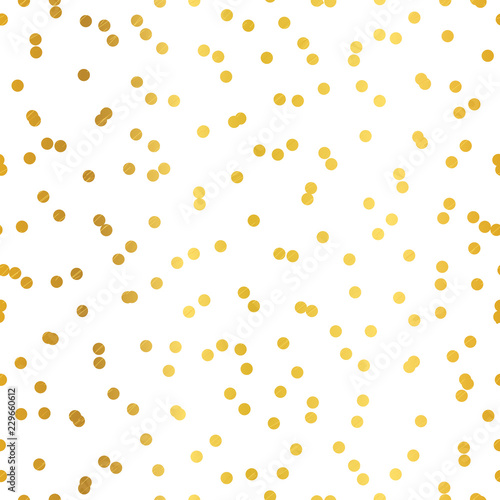 Golden confetti dots seamless pattern. Great for baby and nursery fabric, wal...