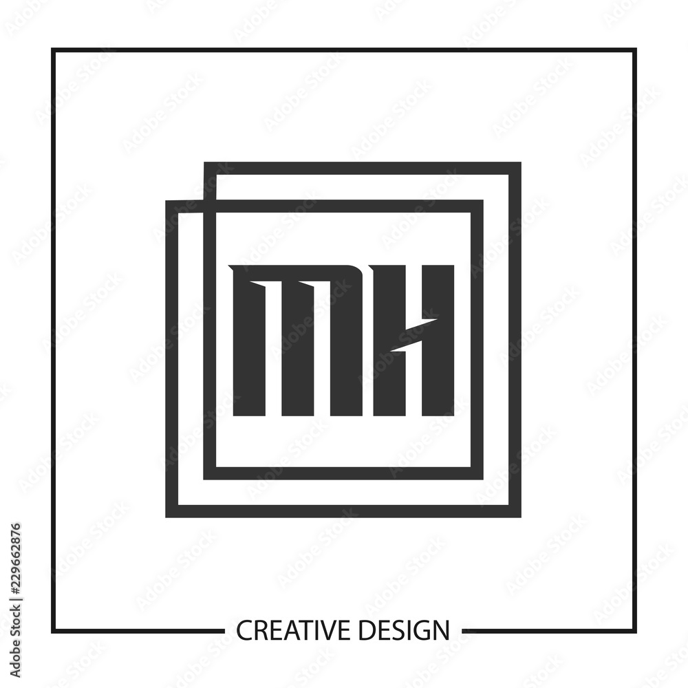 Initial Letter MH Logo Template Design Initial Letter MH Logo Template Design