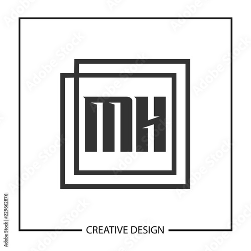 Initial Letter MH Logo Template Design