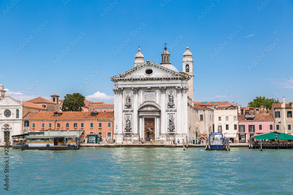 Italy, Venice, Church Santa Maria della Salute seen from the lagoon Italy, Venice, Church Santa Maria della Salute seen from the lagoon