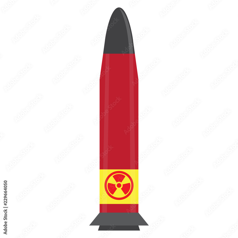 Isolated nuclear missile icon. Vector illustration design Isolated nuclear missile icon. Vector illustration design