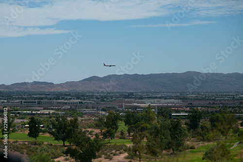 Plane landing in Phoneix photo