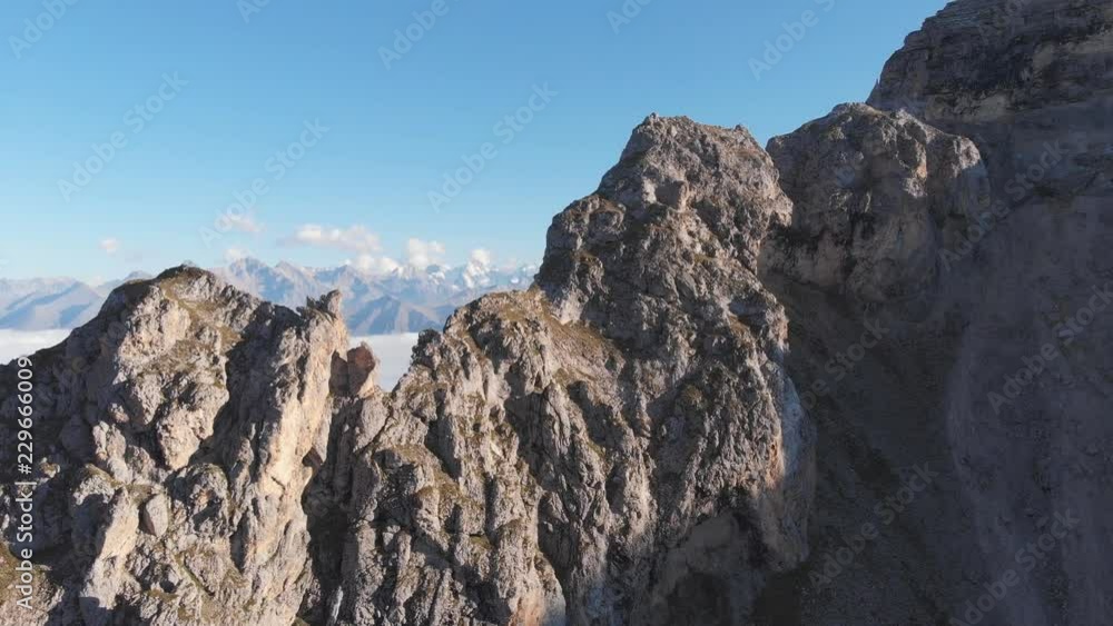 Aerial view of fog in the mountain gorge. Aerial view of fog in the mountain gorge.