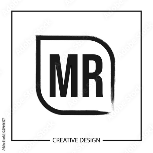 Initial Letter MR Logo Template Design