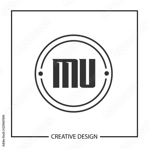 Initial Letter MU Logo Template Design